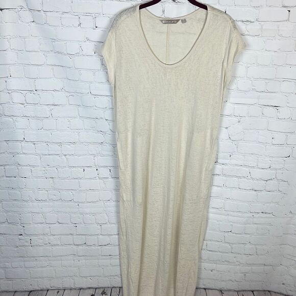 Athleta Cream Relaxed Fit Maxi Dress - Picture 1 of 8
